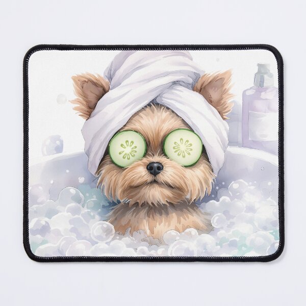 Item preview, Spa Day Yorkshire Terrier - Cute Dog in Bubbles designed and sold by SvitlanaSolo.