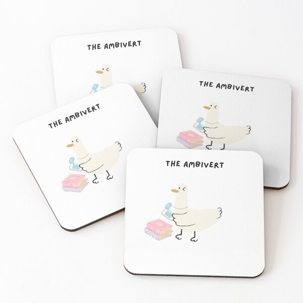 Item preview, Ambivert Personality Mbti Cute Pastel Friendship Duck Pigeon designed and sold by ChibiKiramimi.
