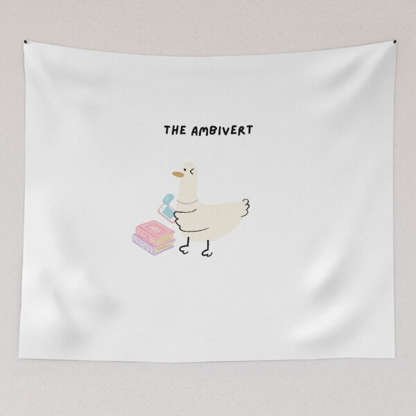 Item preview, Ambivert Personality Mbti Cute Pastel Friendship Duck Pigeon designed and sold by ChibiKiramimi.