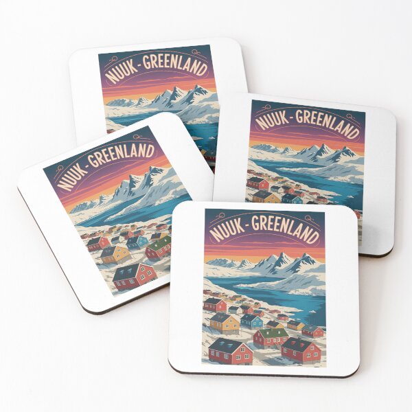 Item preview, Nuuk Greenland Travel Poster  designed and sold by TulipaGraphics.