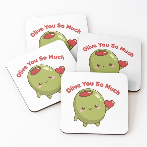 Item preview, Cute Olive Pun Sticker - Olive You So Much Valentine designed and sold by GroundUpCo.