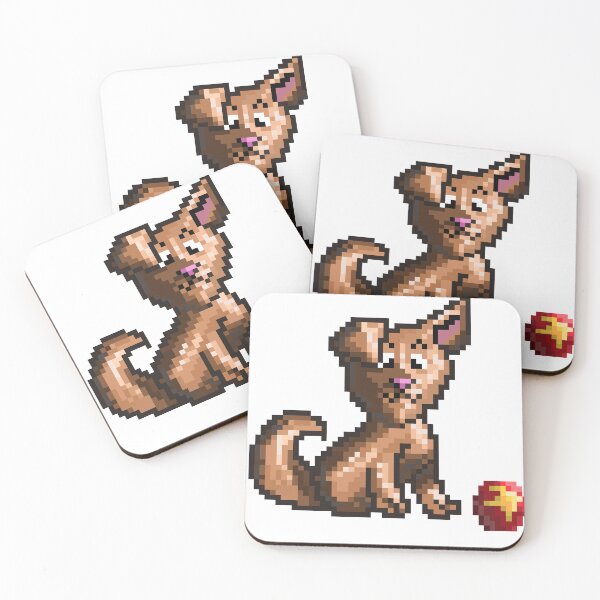 Item preview, Confused Pixel Puppy with Ball - Retro Game Style designed and sold by IzumiMisaki.