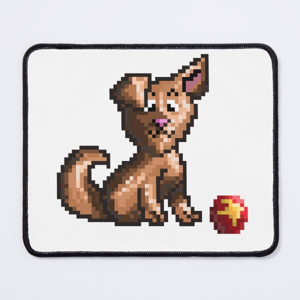 Item preview, Confused Pixel Puppy with Ball - Retro Game Style designed and sold by IzumiMisaki.