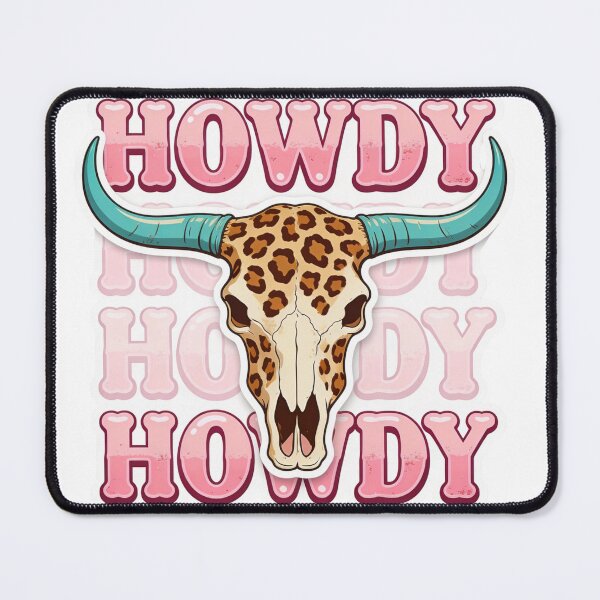Item preview, Leopard Skull "Howdy" | Cow Skull Western design designed and sold by SydsShpDesigns.