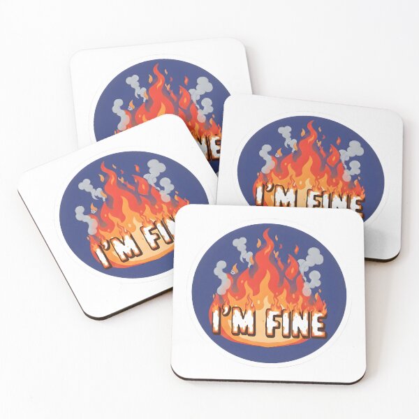 Item preview, I'm Fine - Burning Text designed and sold by RobertMartinArt.