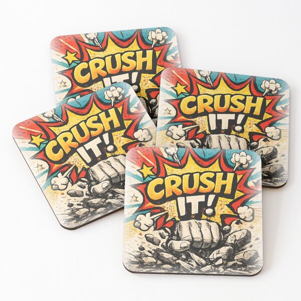 Item preview, Crush It! Comic Pop Art Explosion Fist Motivation Design for Winners, Hustlers, and Dream Chasers designed and sold by TerScott.