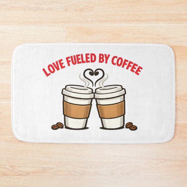 Item preview, Love Fueled By Coffee Minimal Couple Cups Valentine Design designed and sold by TAVINECOM.