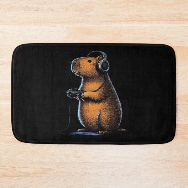 Item preview, Capybara Gamer with Headphones designed and sold by gear-posters.