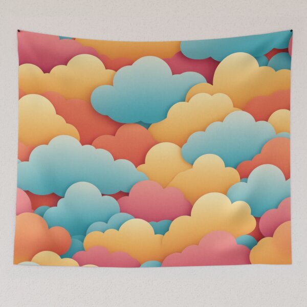Item preview, Whimsical Skies: A Dance of Colorful Clouds designed and sold by Virtuals1.