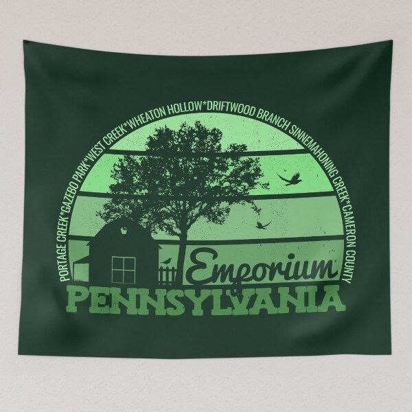 Item preview, Emporium Pennsylvania Sunset Retro Vintage Local Pride Logo designed and sold by CRHPOD20.