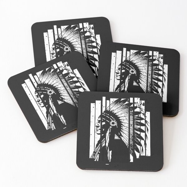 Item preview, Indianin Warrior – Black & White Art designed and sold by Aquarius-club.