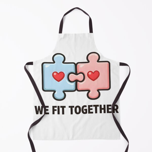 Item preview, We Fit Together Minimal Puzzle Hearts Valentine Design designed and sold by TAVINECOM.