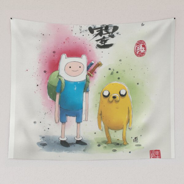 Item preview, Finn and Jack Sumi-e designed and sold by AnimeArsenalPrints.