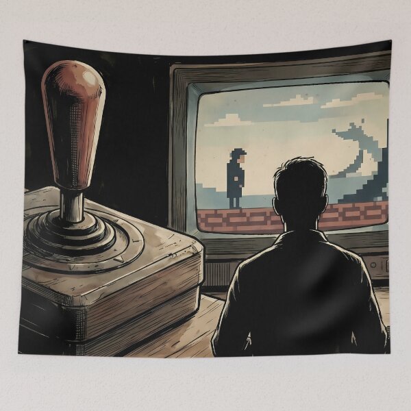 Item preview, Retro Gamer Nostalgia - Joystick & Pixel Art CRT Screen designed and sold by artearcade.