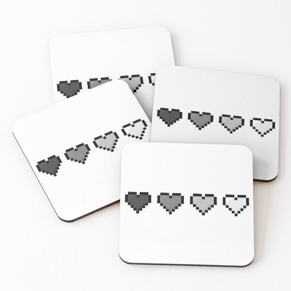 Item preview, Greyscale Pixel Hearts designed and sold by Lilac-Cat.