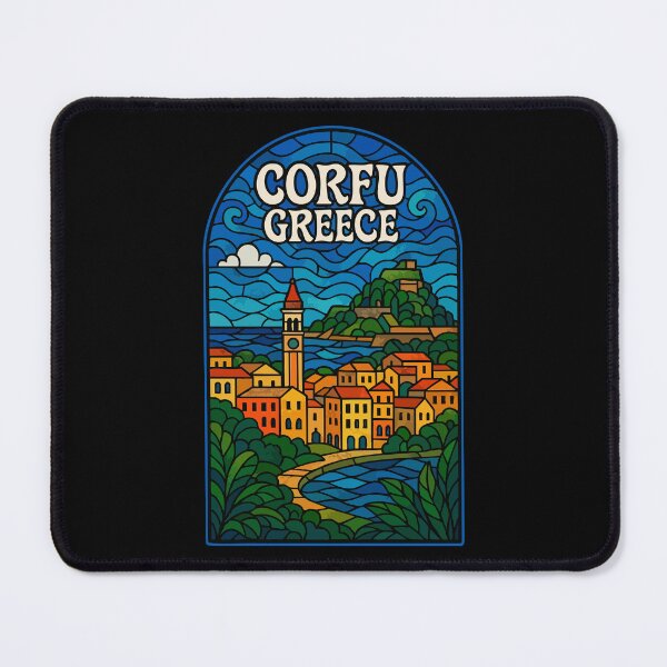 Item preview, Corfu Island Greece Stained Glass Art designed and sold by TomFrontierArt.