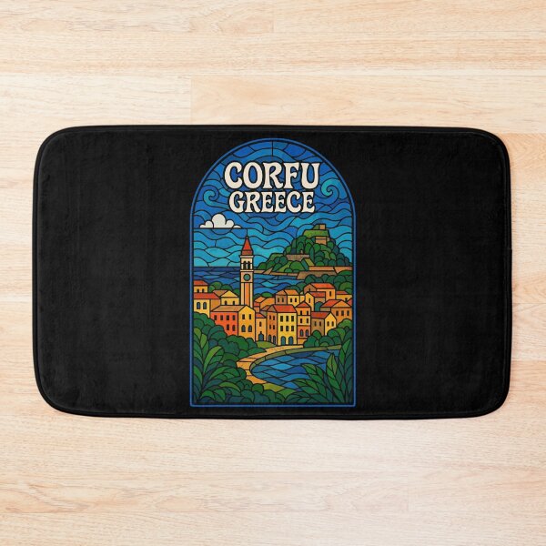 Item preview, Corfu Island Greece Stained Glass Art designed and sold by TomFrontierArt.