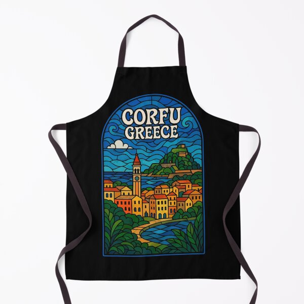 Item preview, Corfu Island Greece Stained Glass Art designed and sold by TomFrontierArt.