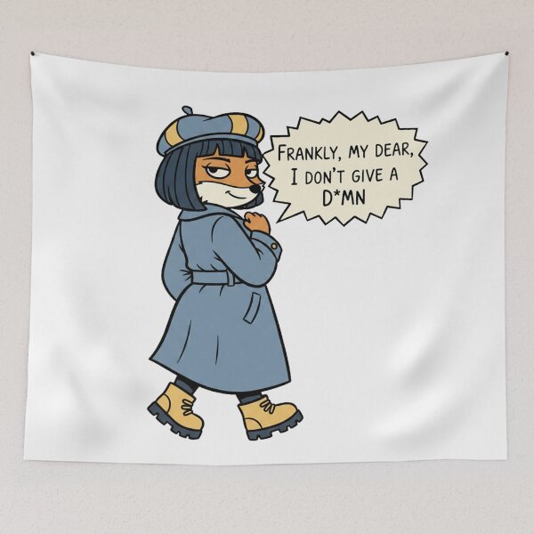 Item preview, Frankly My Dear I Don’t Give a Damn – Sassy Attitude Cartoon Illustration designed and sold by inaveed.
