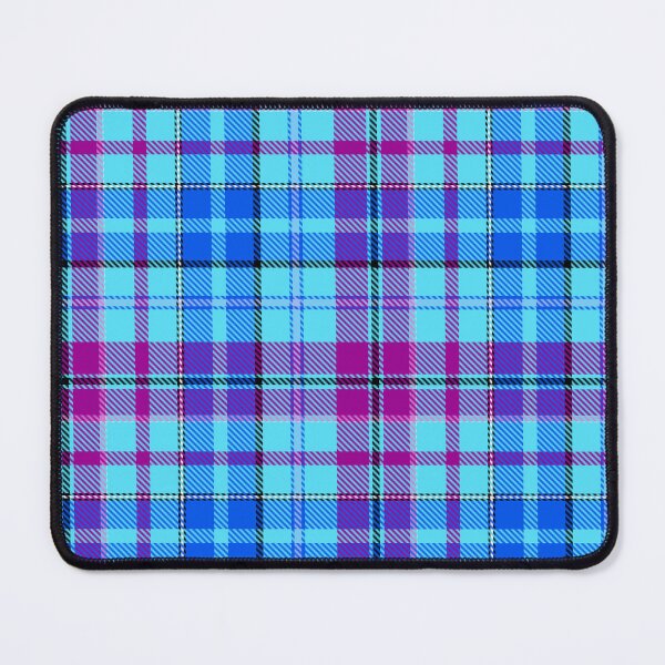 Item preview, Blue and Purple Tartan Plaid On Blue Background designed and sold by PatternTitan.