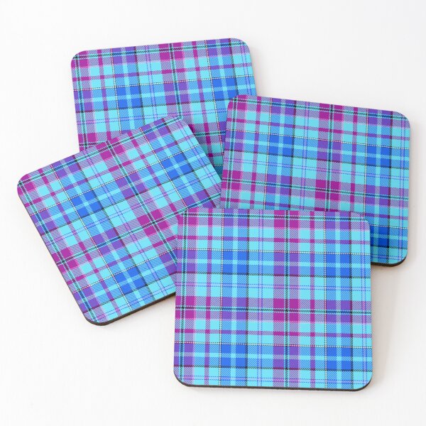 Item preview,  Blue and Purple Tartan Plaid On Blue Background  designed and sold by PatternTitan.