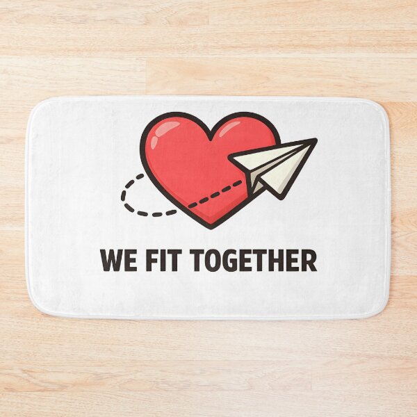 Item preview, Paper Plane Heart Minimal Romantic Couples Design designed and sold by TAVINECOM.