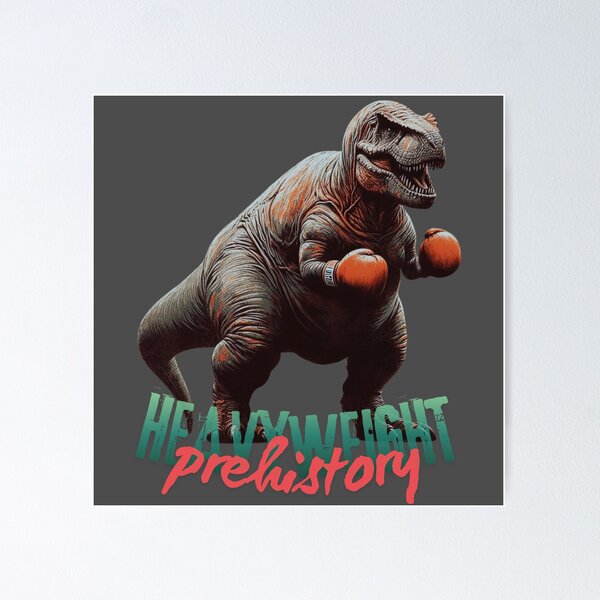Item preview, dinosaur boxing heavyweight prehistory retro  designed and sold by MaciejPetelski.