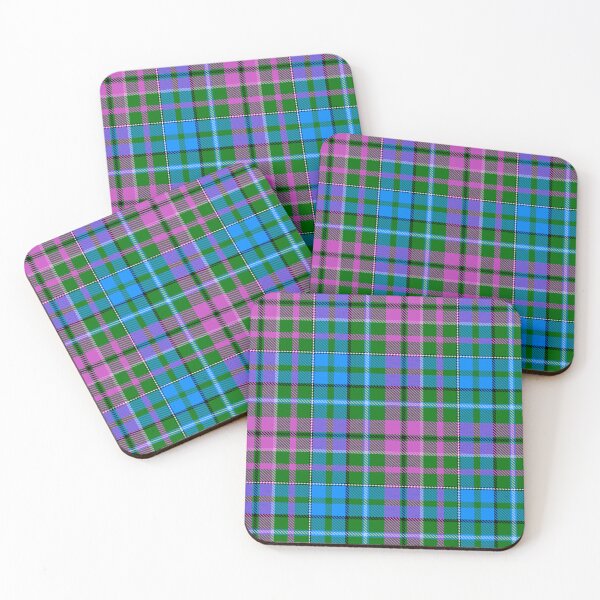 Item preview, Blue and Purple Tartan Plaid On Green Background  designed and sold by PatternTitan.