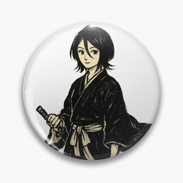 Item preview, Rukia Kuchiki Black Ink Graceful Anime Art designed and sold by AnimeShin.