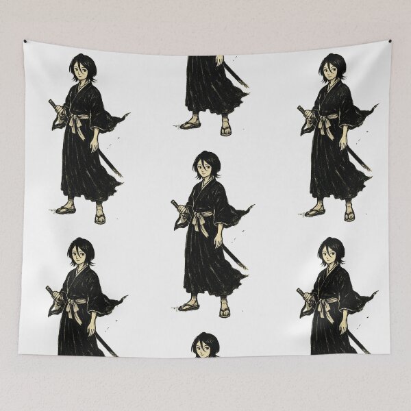 Item preview, Rukia Kuchiki Black Ink Graceful Anime Art designed and sold by AnimeShin.