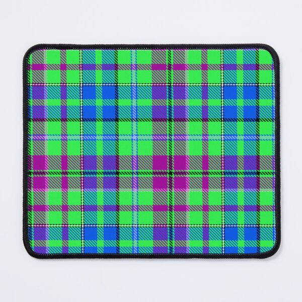 Item preview, Blue and Purple Tartan Plaid On Green Background designed and sold by PatternTitan.