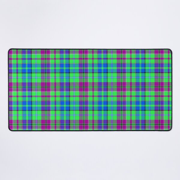 Item preview, Blue and Purple Tartan Plaid On Green Background designed and sold by PatternTitan.