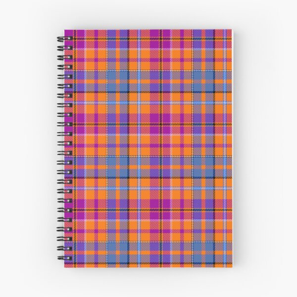 Item preview, Blue and Purple Tartan Plaid On Orange Background  designed and sold by PatternTitan.