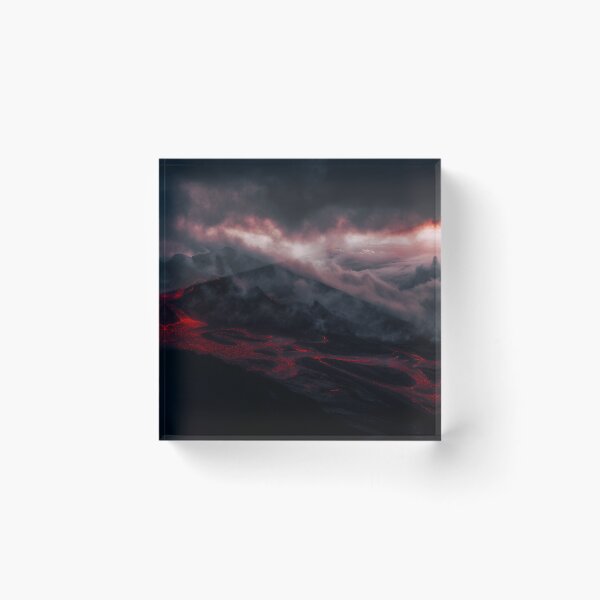 Item preview, Fiery Volcanic Eruption at Night – Dramatic Lava Flow designed and sold by EK-World.