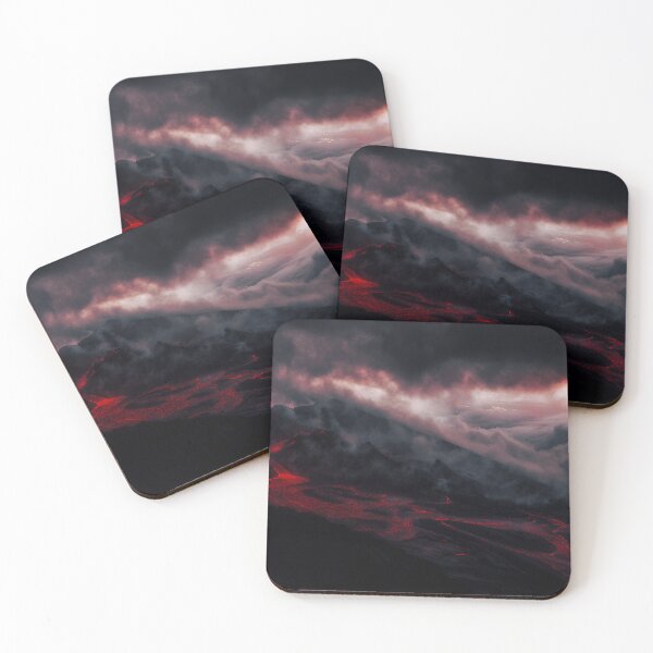 Item preview, Fiery Volcanic Eruption at Night – Dramatic Lava Flow designed and sold by EK-World.