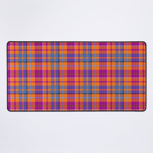 Item preview, Blue and Purple Tartan Plaid On Orange Background designed and sold by PatternTitan.
