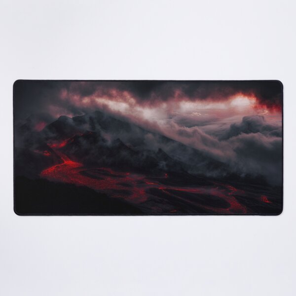 Item preview, Fiery Volcanic Eruption at Night – Dramatic Lava Flow designed and sold by EK-World.