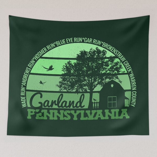 Item preview, Garland Pennsylvania Sunset Retro Vintage Local Pride Logo designed and sold by CRHPOD20.