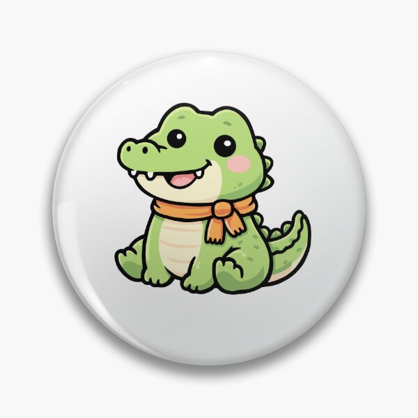 Item preview, Kawaii Baby Crocodile – Cute Cozy Animal Illustration designed and sold by CozyCritterShop.