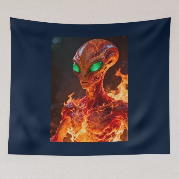 Item preview, Alien comes out of fire version 2 designed and sold by TerenceLacey.