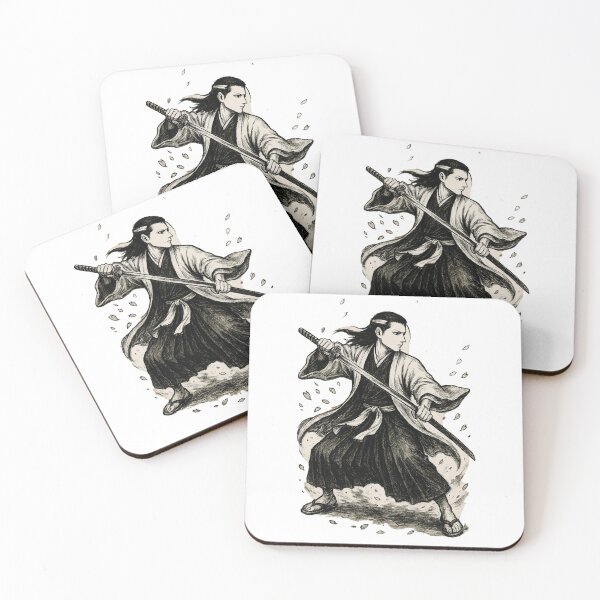Item preview, Byakuya Kuchiki Black Ink Elegant Anime Art designed and sold by AnimeShin.