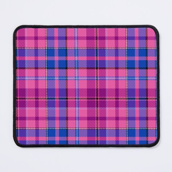 Item preview, Blue and Purple Tartan Plaid On Pink Background  designed and sold by PatternTitan.