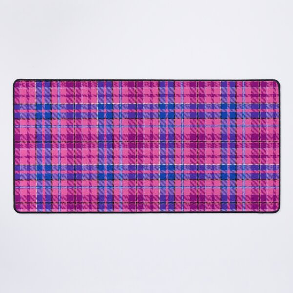 Item preview, Blue and Purple Tartan Plaid On Pink Background designed and sold by PatternTitan.