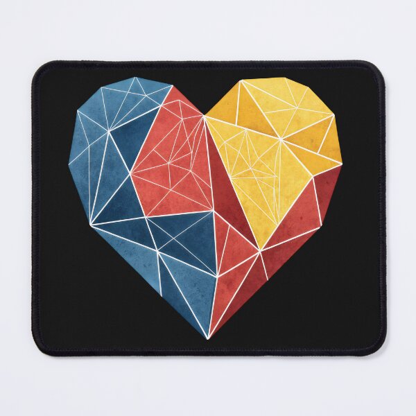 Item preview, geometric abstract heart designed and sold by GogoGrove.