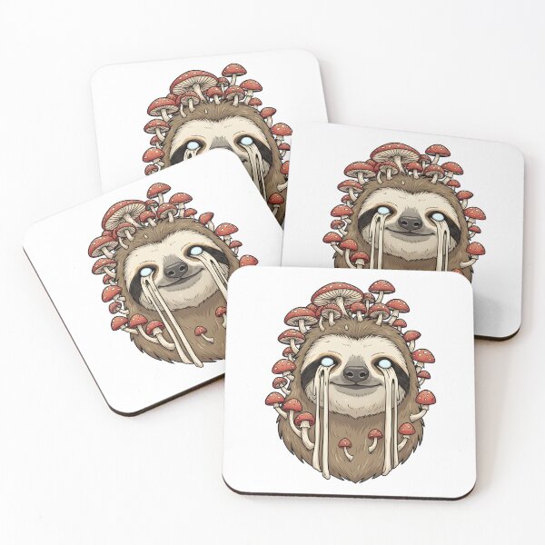Item preview, Psychedelic Sloth Mushroom Art | Surreal Nature Illustration designed and sold by Senkov.