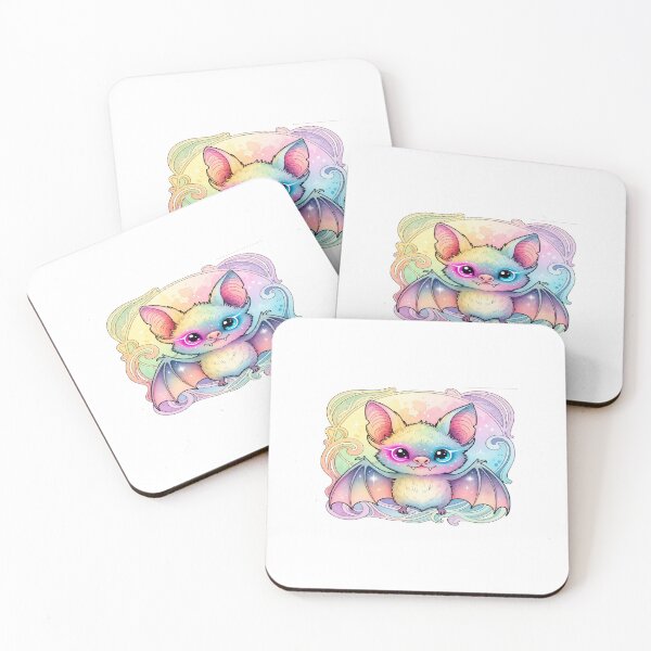 Item preview, art noveau rainbow bat designed and sold by mentalmichelle.