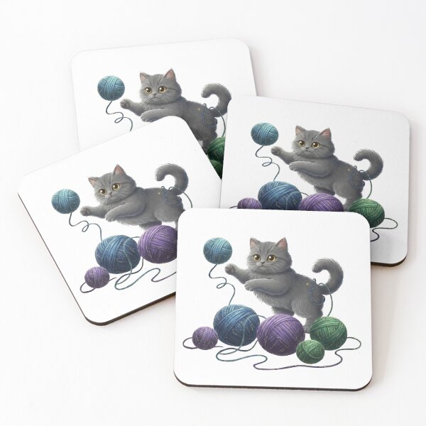 Item preview, Cute Cat Playing With Yarn. designed and sold by Simple Graphics.