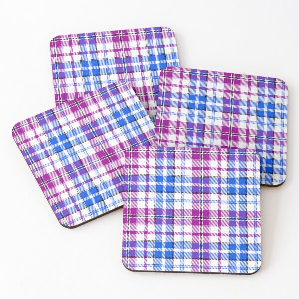 Item preview, Blue and Purple Tartan Plaid On White Background  designed and sold by PatternTitan.
