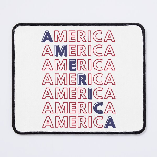 Artikelvorschau, Amerika, Amerika, Amerika – Patriotisches Typografie-Textdesign entworfen und verkauft von DesignsVault.