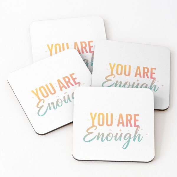 Item preview, You Are Enough Vibrant Gradient Motivational Quote Art designed and sold by VibranPalette.